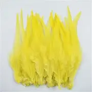 20 Pcs Colorful Pheasant Feathers for Jewelry Making White Decoration Artificial Crafts Handicraft Accessories Yelllow 2