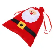 Gift Bag Large Drawstring Christmas Bags Father Burlap Fabric
