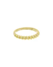 Meshmerise 18K Over Silver CZ Ring