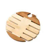 2Pcs Bamboo Coasters Round Insulated Placemats Hot Pad Heat Resistant Tea Coffee Cup Mat Anti-scald Pot Holder Pad Drink Table Mat
