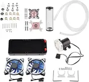 Computer Water Cooling Kit, 240mm Heat Sink, Water Pump, Reservoir, CPU GPU Block, LED Fan