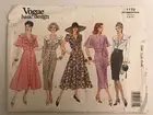 Vogue 1172 90s Sewing Pattern Dresses Sizes: 8-10-12