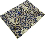 Brocade Pouch for Buddhist Scriptures Container with Chinese Knot Stylish Storage Bag for Travel Office Elegant Brocade Book Wrapping Holder Compact