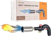Restaurantware - RW Pyro MAPP Propane Torch Gun, 1 Refillable Cooking Blow Torch - Propane Gas Tank Not Included, Adjustable Flame, Black Kitchen Torch, For Searing Meat, Steak, Sous Vide And More
