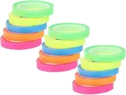 Gadpiparty 15Rolls Highlighter Tape Colored Transparent Sticky Tabs for Annotating Books Removable Page Markers Mixed Neon Colors for School and Office