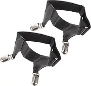 [MOBUTOFU] 2pcs Non-Slip Sock Stay Fixed Strap Women Sock Keeper Non-Slip Sock Clamp Garters Buckle Men Sock Stay Women Sock Clamp Sock Clip Unisex Sock Stay Non-Slip Sock Keeper Garter Strap Black