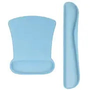 Gaming MousePad Wrist Support & Keyboard Wrist Pad Combo Set - Blue Color
