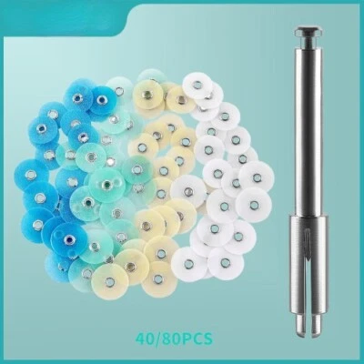 40/80Pcs Dental Polishing Discs Gross Reduction Contouring Mandrel Stripes Set