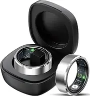 Smart Ring Fitness Tracker Heart Rate Monitor Sleep Tracker TikTok Control Fitness Rings Blood Pressure Blood Oxygen Pedometer Step Counter Health Smart Rings for Women Men with Charging Case
