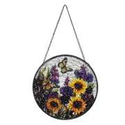 Willow & Silk Radiant Bloom Butterfly Stained Glass Suncatcher