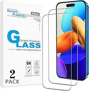 KATIN [2-Pack] Designed for iPhone 16 Pro 6.3-inch Tempered Glass Screen Protector, Easy to Install, Anti Scratch