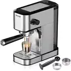 Aeomjk Espresso Machine, 20 Bar Stainless Steel Espresso Maker/ Frother Wand