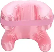 Face Pillow Silk Fabric Memory Foam Soft Cushioning Ergonomic Beauty Pillow for Back Sleep Training Comfortable Skin Care Support (Pink)