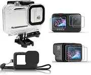 [Action Pro] Made in India Camera Accessories kit Waterproof case, Silicon Case and 9H Tempered Glass Compatible with GoPro Hero 9/10/11/12 Cameras