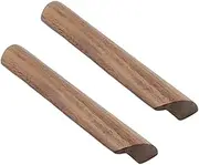 2PCS Wood Door knobs/Handles/Pulls for Kitchen Cabinets, Cupboards, Wardrobe,Drawer,Dresser, Door Decor etc Vintage DIY Home Decorative,Furniture Cabinet Hardware,CC:96MM (NO.128)(Walnut Color,Hole di