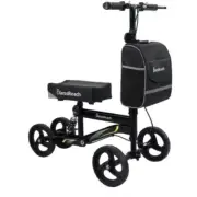 Bless-Reach Steerable Knee Walker Folding Deluxe Medical Scooter Crutches Black