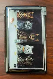 Smoking Cats Cigarette Case with lighter ID Holder Wallet D2