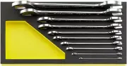 Stahlwille SET DOUBLE ENDED OPEN SPANNERS 96830353 Set with 10 Psc. TCS 10/10,6