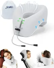 Neck Pillow Airplane with 360-Degree Head Support, Memory Foam 2-in-1 Travel ...