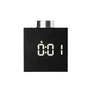 Ts-T13 Wooden Grain Led Knob Digital Electronic Thermometer Hygrometer Usb Charging Temperature And Humidity Measure White