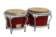 TYCOON PRO QUALITY BONGO PERCUSSION DRUMS SET CONCERTO SERIES RED LATIN