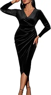 [CYCLAMEN] Velvet Wrap Dress 2022 Women Ribbed V Neck Long Sleeves Long Maxi Elegant Party Wedding Guest Cocktail
