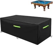 GEMITTO 9ft Pool Table Cover, Heavy Duty Waterproof Billiard Cover Polyester Fabric for Snooker Billiard Table (113x61x32in)