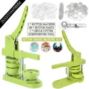 Badge Pin Button Maker Machine Badges Set with 100Pcs Button Parts+Circle Cutter