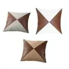 Splicing Linen Pillowcase Soft Waist Cushions Cover Easy Cleans Room Decoration