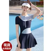 在飛比找樂天市場購物網優惠-來福，G429曉邱連身短袖裙游泳衣泳裝M-2L正品，980元