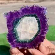 81G Natural high-quality Amethyst agate quartz cluster slice crystal mineral