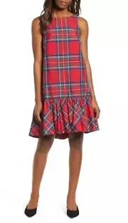 NWT VINEYARD VINES Women's Jolly Plaid Amelia Swing Dress, Size 10