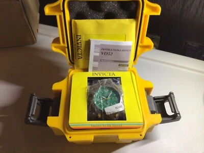 Invicta 46mm I Force Lefty Quartz In Water Proof Case Leather Band NEEDS BATTERY