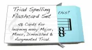 Triad Names Flashcard Sets. Great Learning Triads (Minor, Major, Diminished and