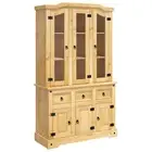 Highboard Sideboard Storage Cabinet Living Room Solid Wood Mexican Pine vidaXL