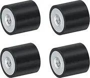 uxcell 4Pcs 10 x 10mm M3 Thread Female Rubber Mounts, Vibration Isolators, Replaces Anti Vibration Pads Flat Silent Block Base Block