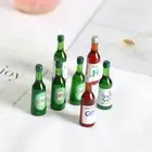 10PC 1/12 Scale Dollhouse Miniature Beer Wine Bottle Set Bar Shop Party Fridge
