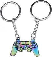 [LIGHUFEIC] Game Controller Keychain,Matching Keychain for Couples,Console Handle Pendant Valentine's Him and Her Lovers BFF Friendship