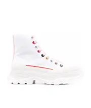 Alexander McQueen Tread Slick High-Top Boots 35.5 White