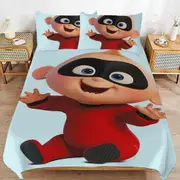 v3019 Bed Sheets Bedding The Incredibles Cartoon Bedding Sets Ultra Soft Skin-Friendly Duvet Cover 3 Piece, Cute Comforter Cover Bed Set for Boys Gir