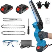 8 Inch Brushless Mini Chainsaw Cordless, Portable Handheld Electric Power Chains