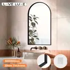 Bathroom Aluminium Bevel Edge Wall Vanity Decor Makeup Mirror Arched 500*900mm