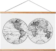 Landmass 24” Wide Magnetic Poster Hanger Frame - Wall Hanging Wooden Frame For Posters, Prints, Photos, Pictures, and Artwork - Wood Frame For Scratch Off Map - 24x36 24x32 24x18 24x17 17x24-24 Inch