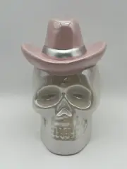Cobwebs And Cauldrons Cowgirl Skull Cookie Jar Opal Glaze