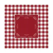 Red Plaid Mahjong Tablecloth