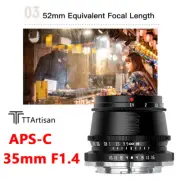 TTArtisan 35mm F1.4 Manual Focus Lens for Sony Fujifilm Canon M4/3 Mount Cameras