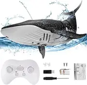 GearRoot Remote Control Whale Shark 2.4G High Simulation RC Whale Toys for Swimming Pool Bathroom Great Gift RC Boat Pool Water Toys for Boys and Girls Kids …