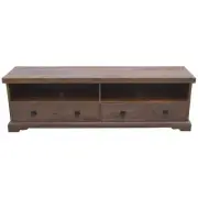 Florence ETU Entertainment TV Unit 180cm 2 Drawer Solid Mango Timber Wood