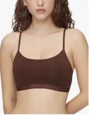 Calvin Klein Women Form to Body Unlined Bralette Umber Size S