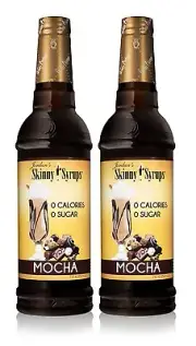 Lot 2 NIB Jordan's Skinny Mix Mocha Coffee Syrup Calories Carb Sugar Free Ship